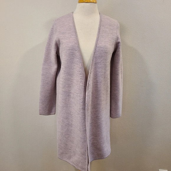 Madewell Lombard Sweater Coat in Heathered Shell Lilac - Picture 3 of 6